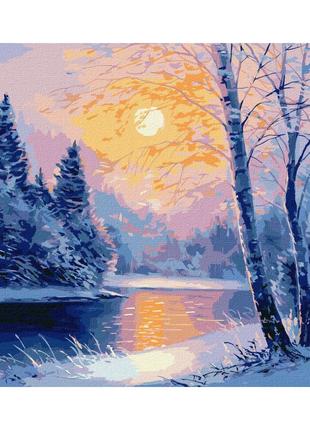 Картина за номерами "зимовий вечір" ідейка kho2872 40х50см