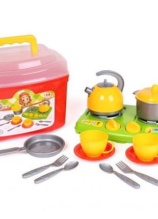 Игровой набор посудки в чемоданчике 5934txk, 14 элементов