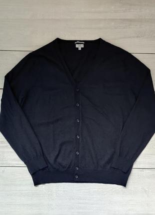 Стильний кардиганбазова чоловіча  кофта на гудзиках з вовни мериносу