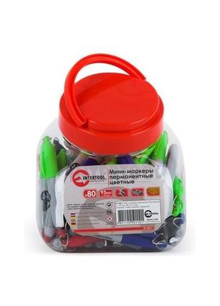 Маркер перманентный intertool - 93 мм ассотри (80 шт.)