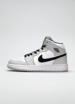Кросівки nike air jordan 1 high gray black 36