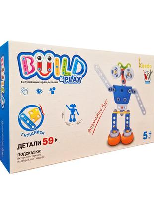 Конструктор детский build&play "робот" keedo j-7709, 59 элемента2 фото
