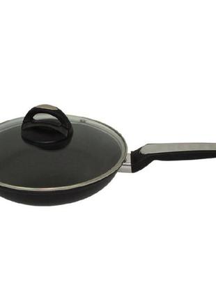 Сковорода антипригарная maestro - 220 мм с крышкой mr-1207-22