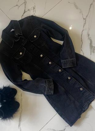 Джинсовое платье графит