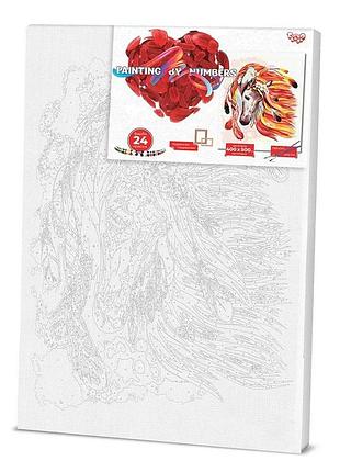 Картина по номерам "конь" danko toys kpne-01-07 40x50 см