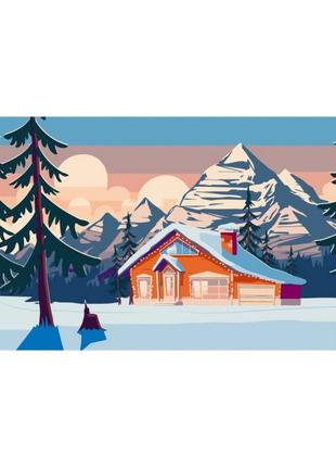 Картина за номерами "будиночок у горах" 11027-ac 40х80 см
