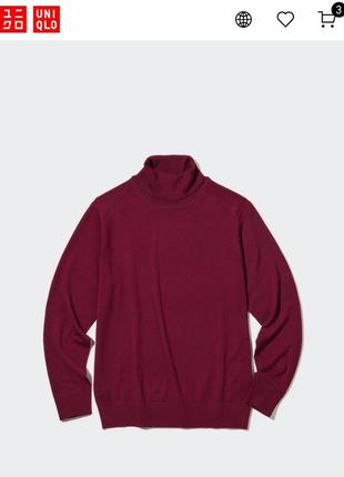 Свитер кашемировый uniqlo