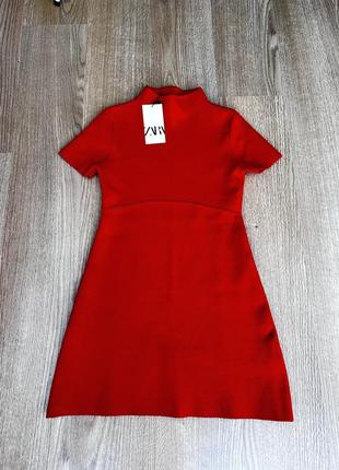 Дуже гарне трикотажне міні плаття сукня зара zara s6 фото