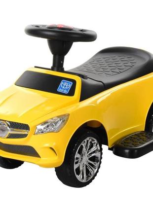 Детская каталка-толокар m 3503c-6 желтый, музыкальный