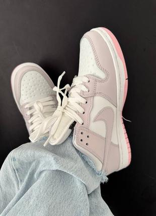 Зимние кроссовки nike sb dunk low light pink/white fur❄️
