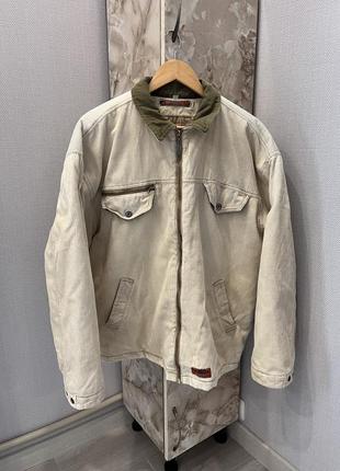 Винтажная вельветовая рабочая коуч куртка cracker