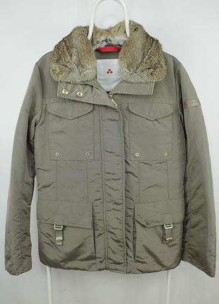 Італійська люкс куртка пуховик peuterey nylon down jacket with rabbit fur