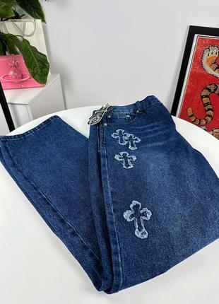Джинси chrome hearts джинсы хром хартс