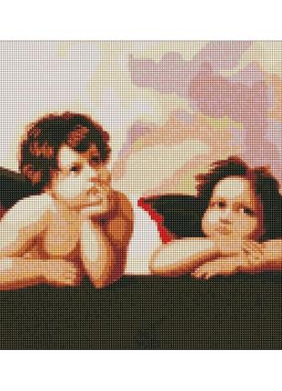 Алмазная мозаика "волшебные ангелочки © рафаэль санти" amo7222 40х50 см