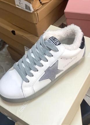 Зимние кеды кроссовки голден гус golden goose ggdb