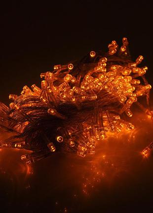 Гирлянда 300led водопад (white hot), 8 режимов, 3*1,2метра, прозрачная изоляция, box