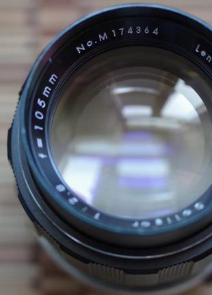 Объектив soligor telephoto 105 mm 2.8 + задник t2 для olympus om