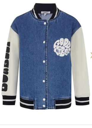 Куртка джинсовая бомбер alessandro borelli