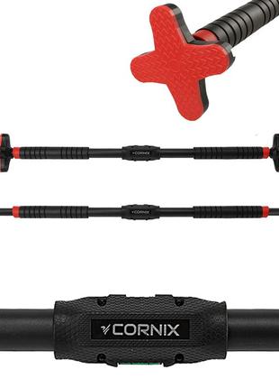 Турник раздвижной cornix pro+ 100-150 см xr-0288 black/red
