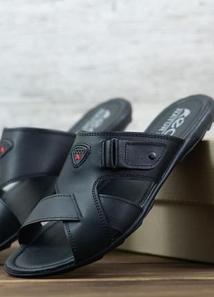 Чоловічі шкіряні шльопанці/сланці