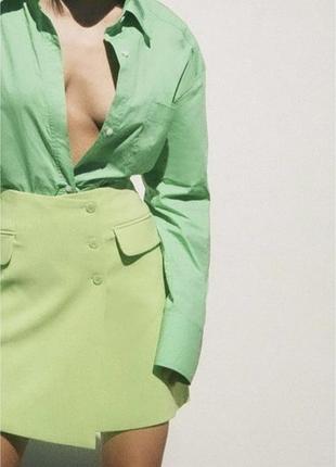 Неоновые шортики-юбка zara 🌿5 фото