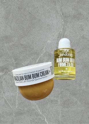 Sol de janeiro bum bum body firmeza oil поживна олійка для тіла і bum bum cream крем