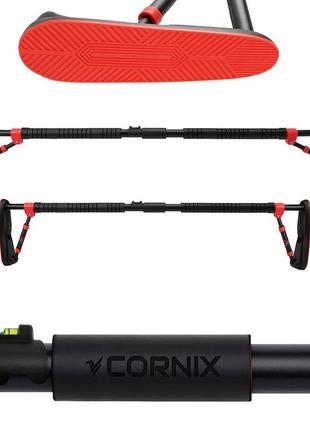 Турник раздвижной cornix elite 130-170 см xr-0292 black/red