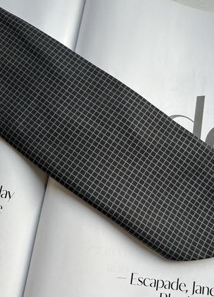 Оригинальный графитовый галстук в клетку burton pure silk men’s tie