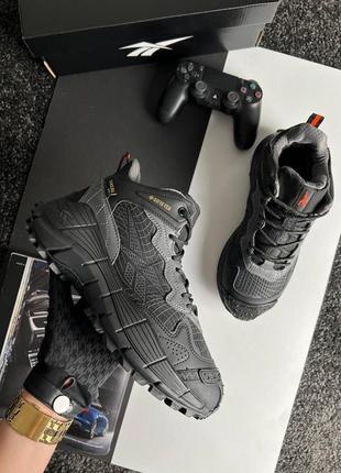 Чоловічі кросівки reebok zig kinetica 2.5 edge black grey orange fur