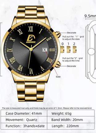 Чоловічий кварцевий годинник dijanes mens золотистий|знижка|