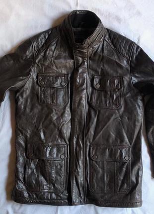 Кожаная байкерская куртка в стиле belstaff