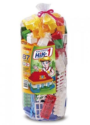 Конструктор с крупными деталями  „ник – 1” 70880, 87 запчастей