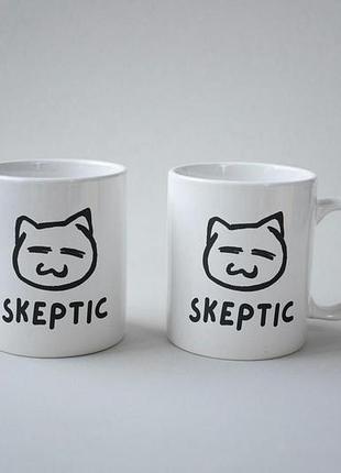 Кружка з принтом "skeptic" 330 мл біла|знижка|3 фото