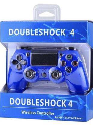 Джойстик doubleshock для ps 4, бездротовий ігровий геймпад ps4/pc акумуляторний джойстик. колір синій|знижка|6 фото