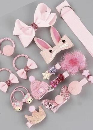Набор украшений для волос, подарочный набор заколок и резинок