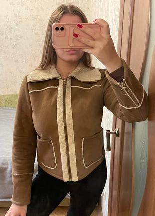 Дублянка куртка дубльонка дубленка new look h&m