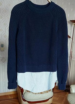 M&s светр світшот теплий cotton 100%