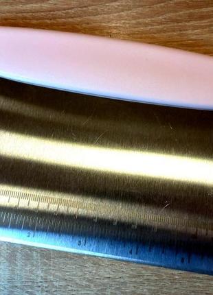 Ніж — шпатель кондитерський із розмірною лінійкою рожева ручка