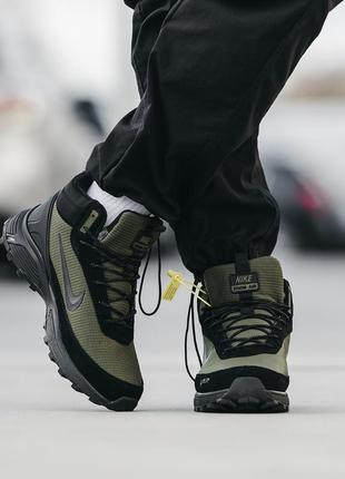 Мужские зимние кроссовки nike rivah gore-tex khaki мех ❄️