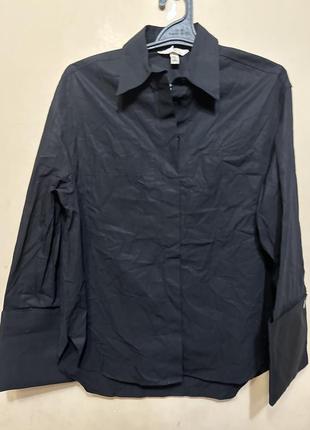 Рубашка женская хлопковая h&m свободного кроя манжеты