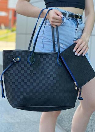 Сумка шопер louis vuitton neverfull canvas black сумка луи виттон луі вітон louis vuitton bag