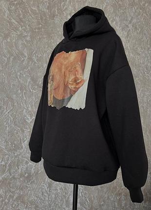 Цікавий сміливий теплий оверсайз худі 🔥 5