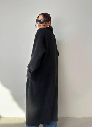 Женский качественный теплый бордовый кашемировый длинный кардиган шерсть кашемир бургунди