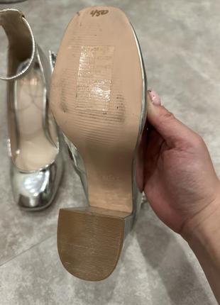 Туфли серебристые туфлі сріблясті