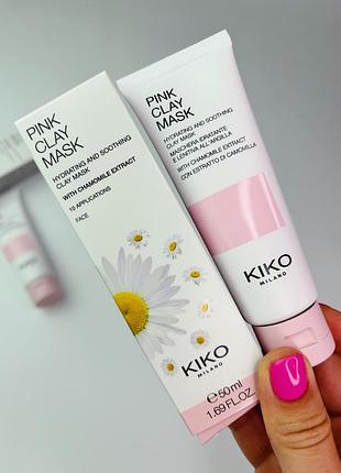 Глиняна маска для обличчя pink clay mask kiko milano. маска для обличчя із рожевої глини кіко мілано
