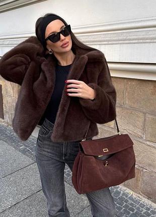 Шоколадна шуба zara