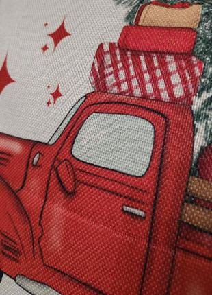 Наволочка новорічна машинка грузовичок