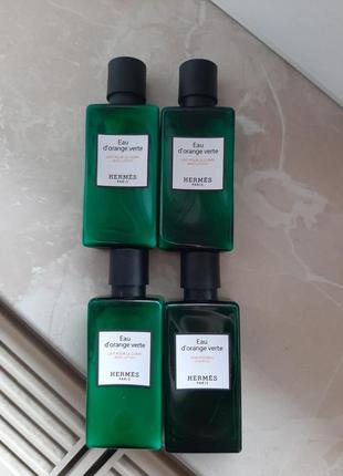 Мини версия молочко для тела и шампунь hermes.оригинал. 40 ml в единицы3 фото