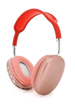 Беспроводные bluetooth наушники macaron p9, red