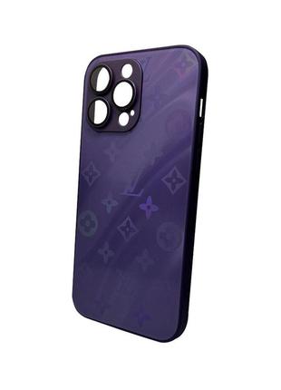 Чохол для смартфона ag glass gradient lv frame for apple iphone 11 pro deep purple
